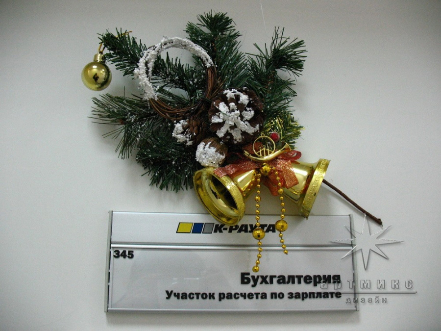 Украшение табличек к Новогоднему торжеству