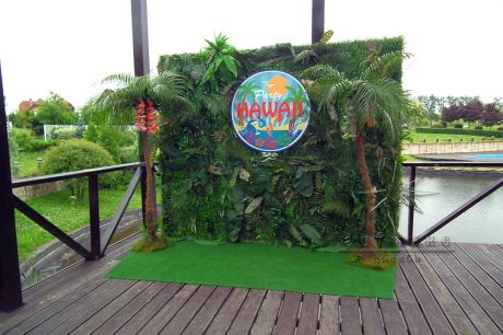 Фотозона "party hawaii" для гавайской вечеринки за городом